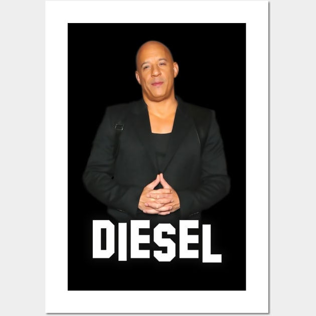 Vin Diesel - Inscription Diesel - Digital art #6 Wall Art by Semenov
